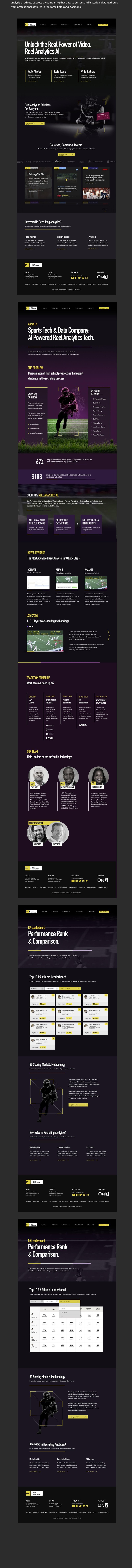 Reel Analytics website design